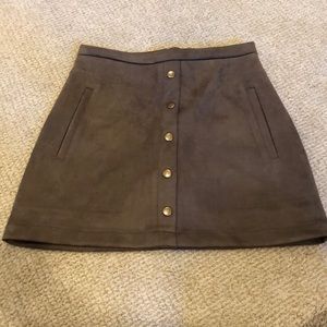Suede skirt